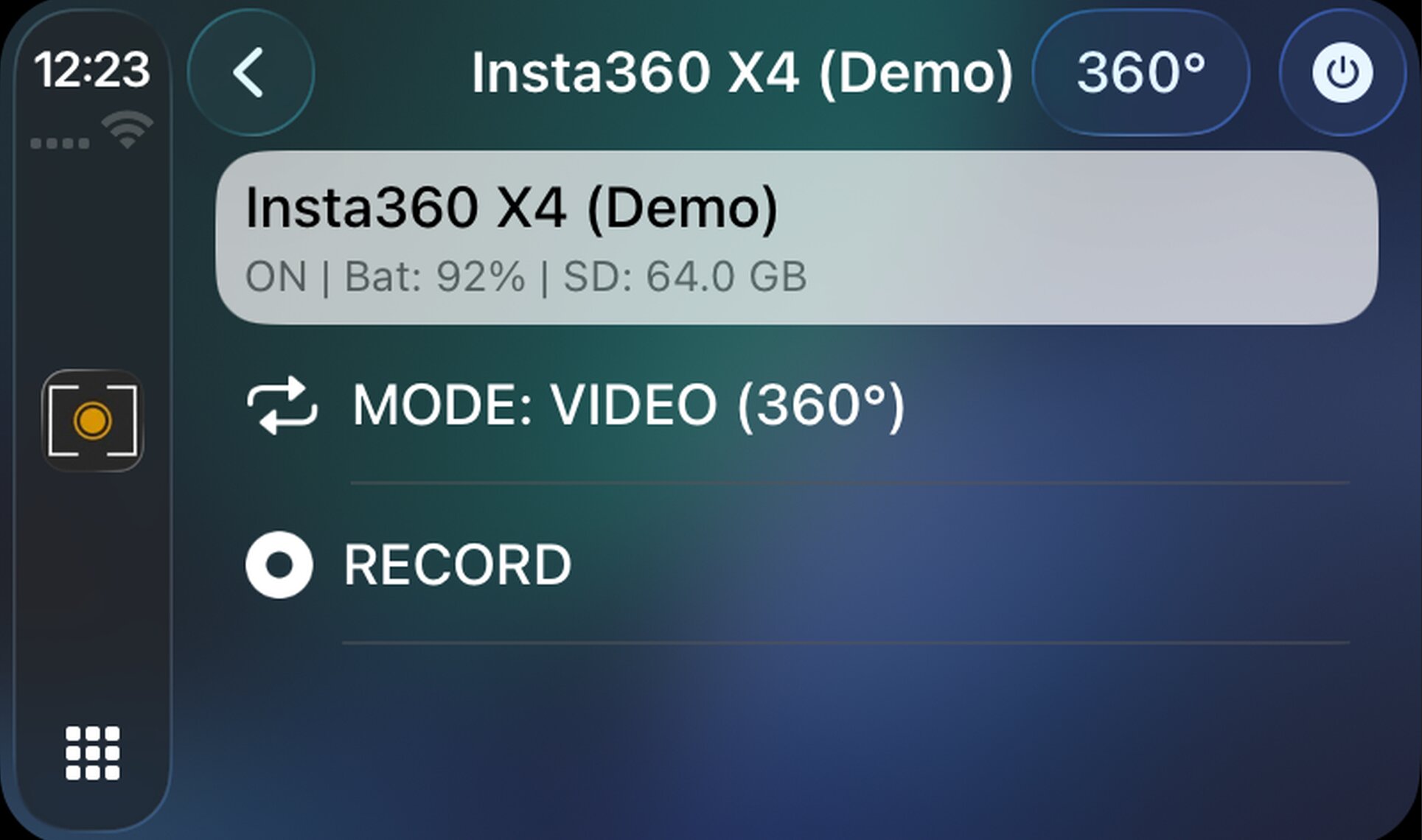 Insta360 Remote CarPlay Screen 1